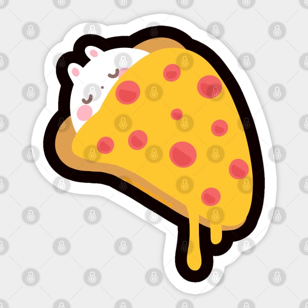 pizza bunny Sticker by missrainartwork 